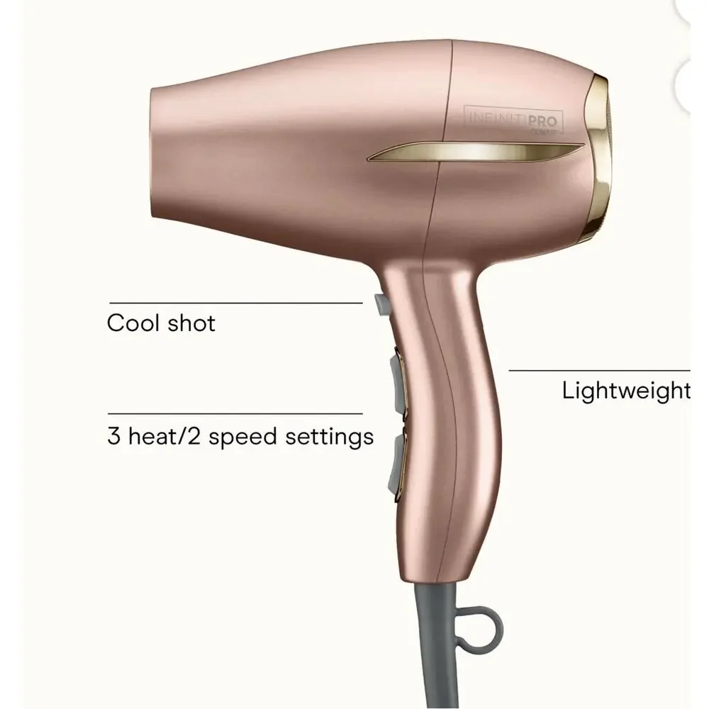 Conair 753 Infiniti Pro Frizz-Free Compact Dryer. With Attachments Open Box